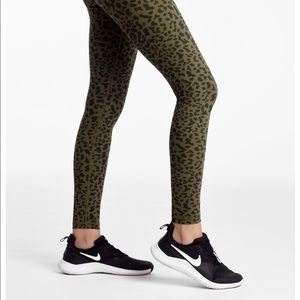 DYI green animal print leggings